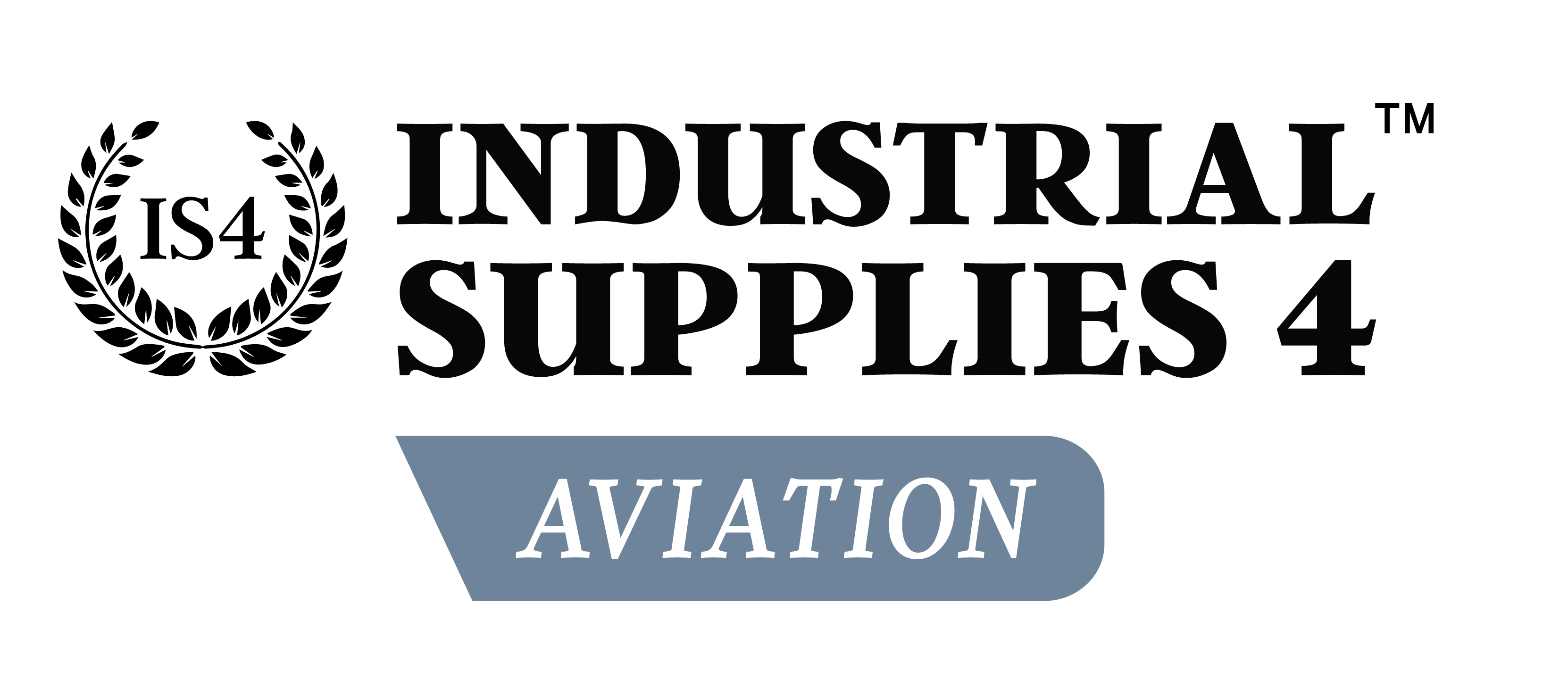 Industrial Supplies 4 Aviation - Black Logo