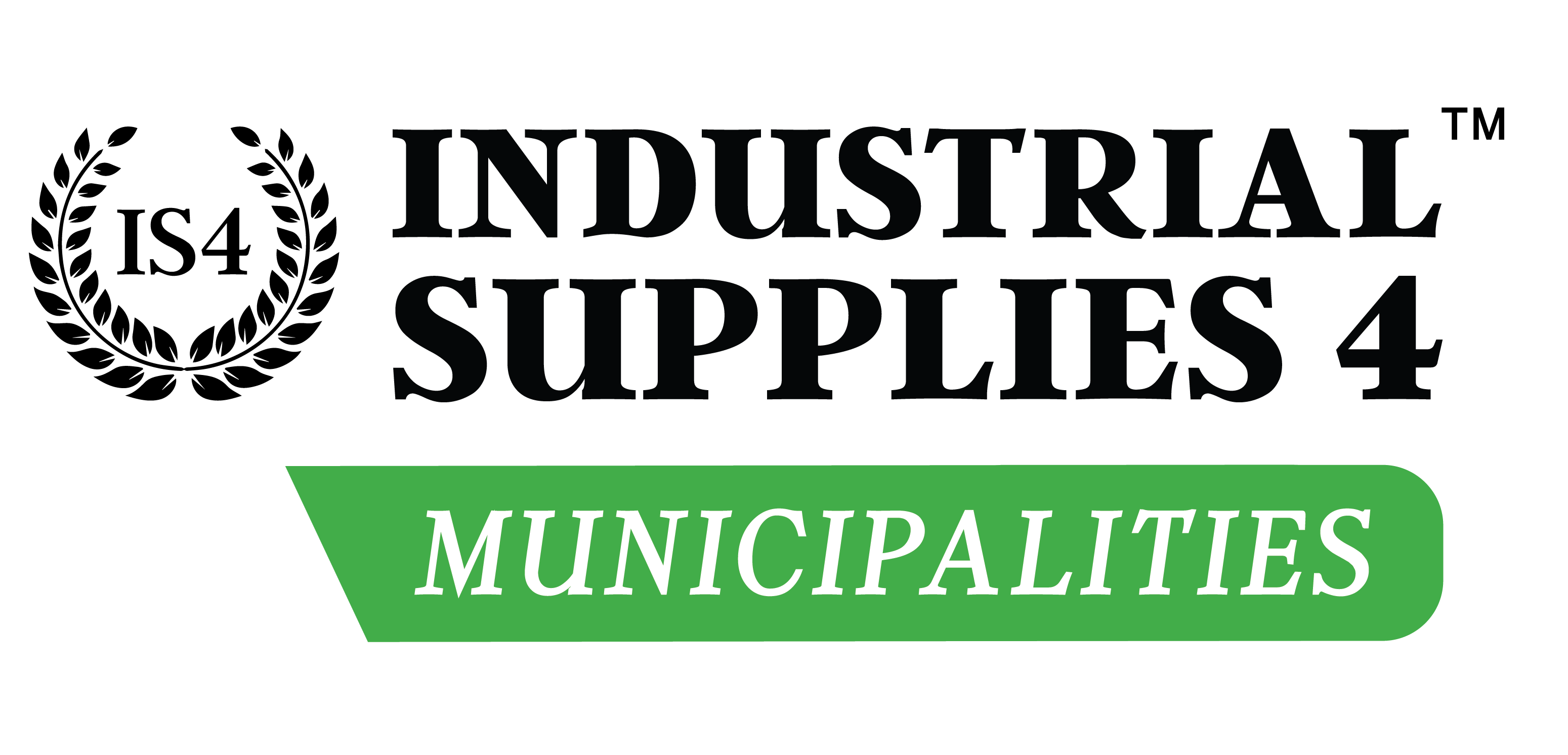 Industrial Supplies 4 Municipality - Black Logo